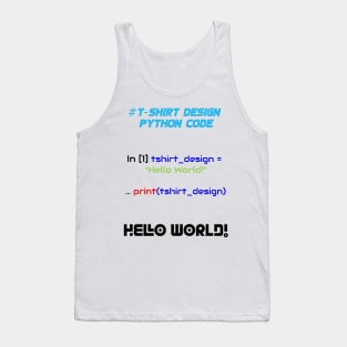 T-Shirt Design Programming | Python Code True Color Tank Top